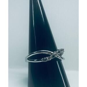 Blue Tanzanite INFINITY White Topaz Ladies Ring Size 9